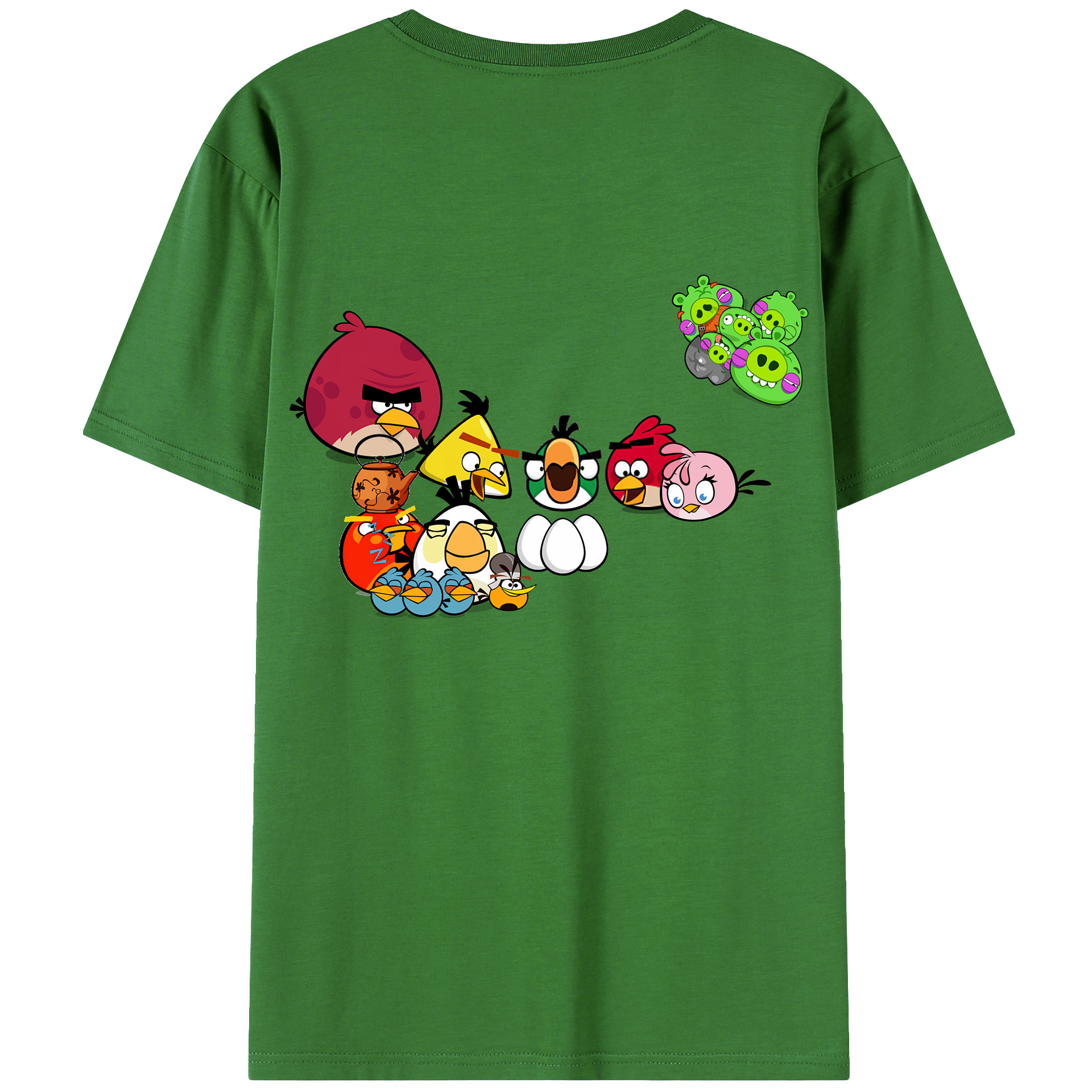 （画像用） Angry Birds アングリーバード レディース半袖Tシャツ(バックプリント)
